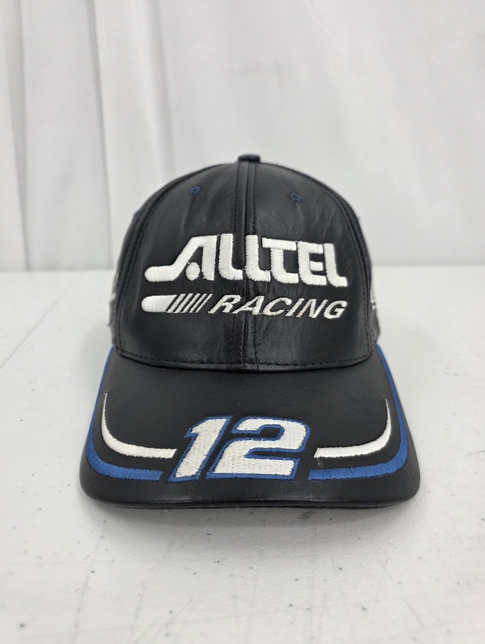 Modern Headwear Ryan Newman #12 Leather Hat Alltell‎ Penske Racing Nascar Black.
